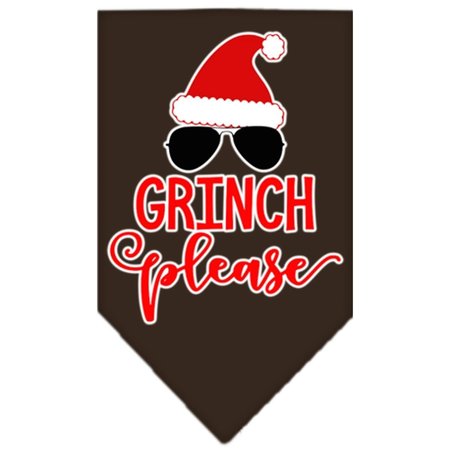 MIRAGE PET PRODUCTS Grinch Please Screen Print BandanaCocoa Large 66-177 LGCO